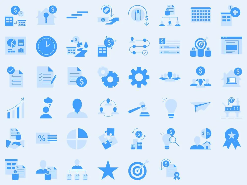 A library of over 150 branded icons