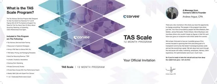 TAS Scale program brochure, outside