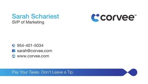 Business card, front