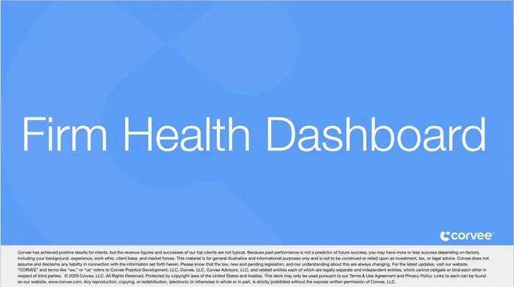 Firm health dashboard section