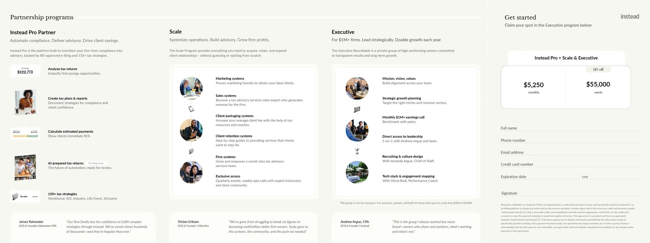 Executive brochure