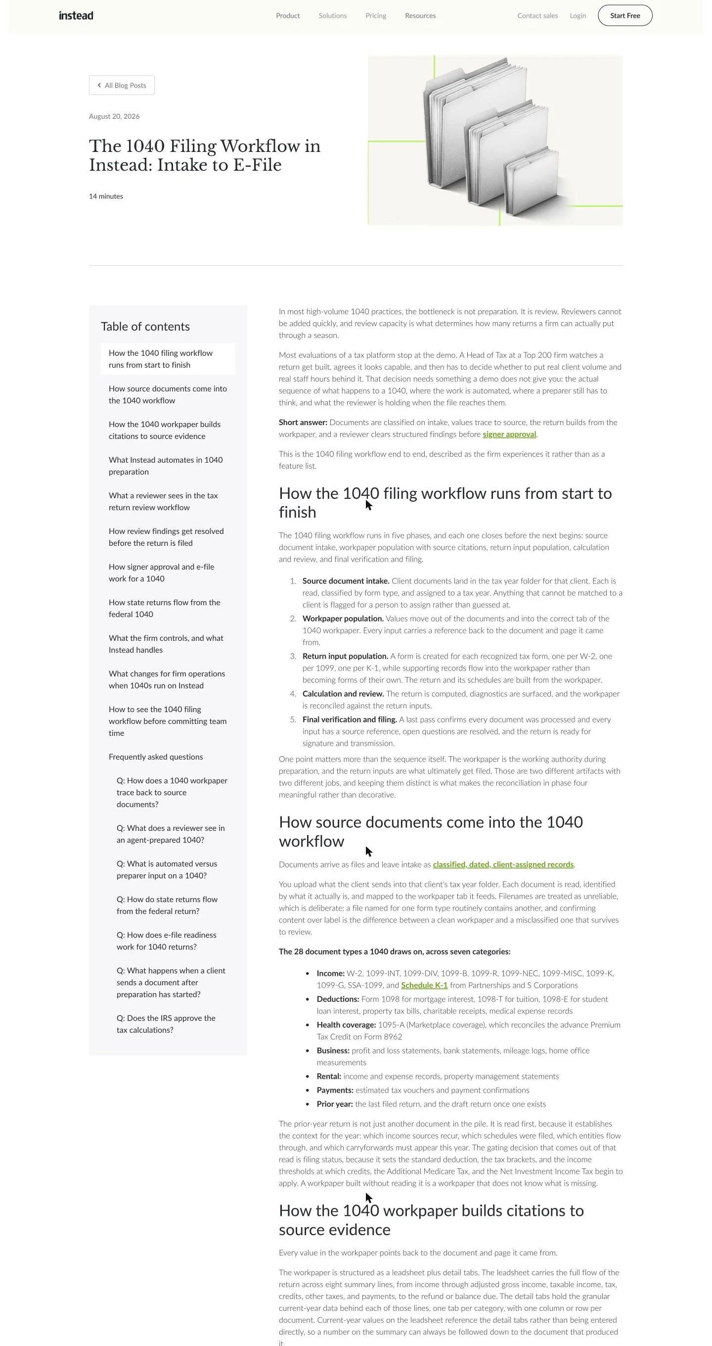 Blog article